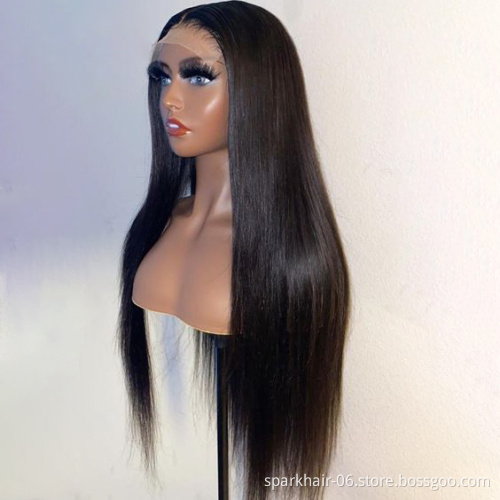 4x4 5x5 HD Transparent Lace Closure Wigs for Black Women Pre-Plucked Raw Human Hair Wholesale 13x4 13x6 HD Lace Frontal Wig
